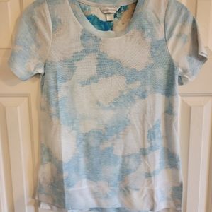 CJ Banks Cloud Print Tee NEW